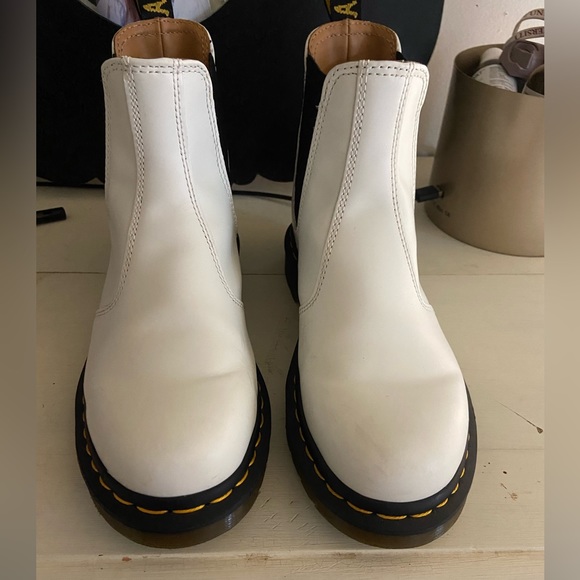 White Doc Marten Chelsea boots - Picture 1 of 4